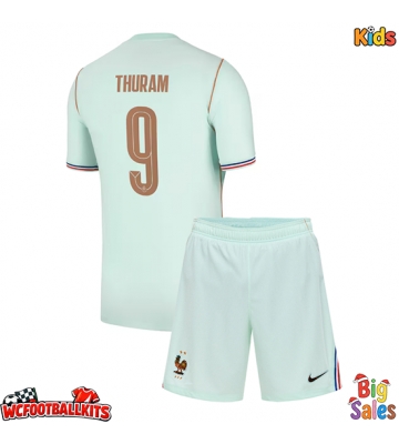 France Marcus Thuram #9 Replica Away Stadium Kit for Kids World Cup 2026 Short Sleeve (+ pants)